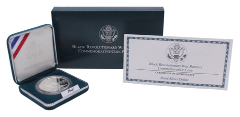 1998 Black Revolutionary War Patriots Commemorative Silver Dollar Proof