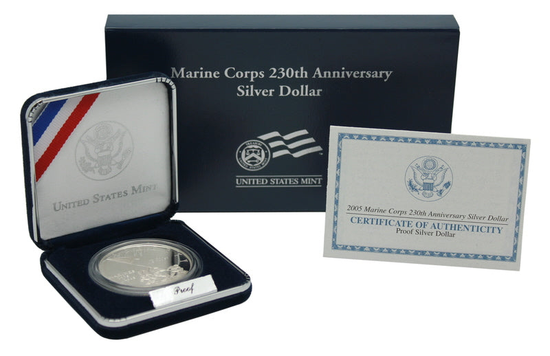 2005 Marine Corps Commemorative Silver Dollar Proof – Proofsets.com