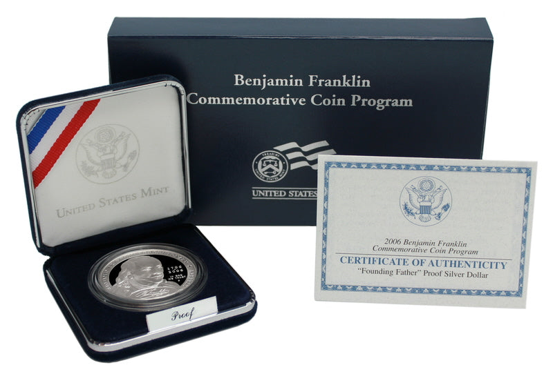 2006 Ben Franklin Founding Father Commemorative Silver Dollar