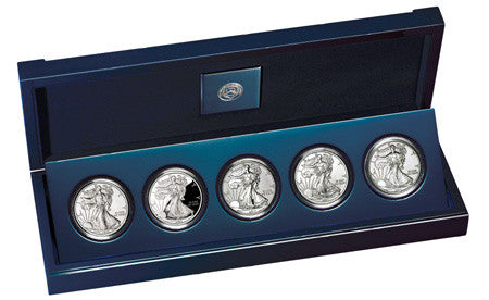 2011 Silver American Eagle 25th Anniversary 5-Coin Set