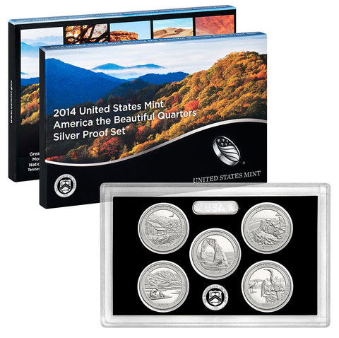 2014 Silver America the Beautiful Quarter Proof Set