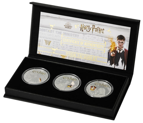 2021 Proof Samoa Harry Potter Silver 3-Coin Set