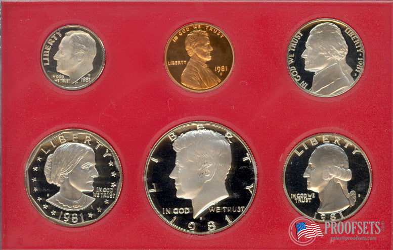 1981 Coin Set 1981 US Mint Proof Set (Type 1) – Proofsets.com