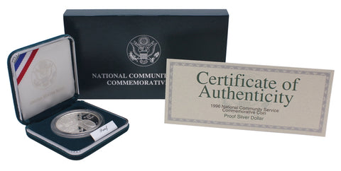 1996 National Community Service Commemorative Silver Dollar Proof