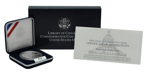 2000 Library of Congress Commemorative Silver Dollar Proof