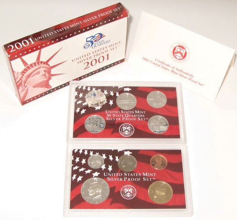 2001 US Mint Silver Proof Set