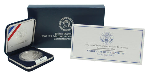 2002 West Point Military Academy Commemorative Silver Dollar Proof