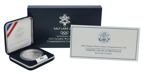 2002 Salt Lake Winter Olympics Commemorative Silver Dollar Proof