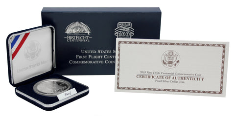 2003 First Flight Commemorative Silver Dollar Proof