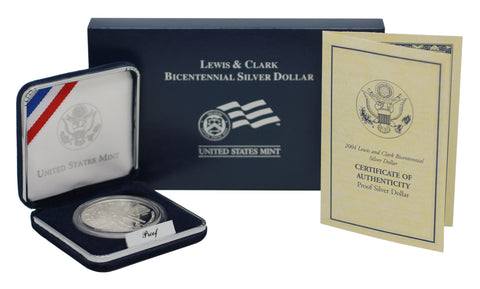 2004 Lewis and Clark Commemorative Silver Dollar Proof