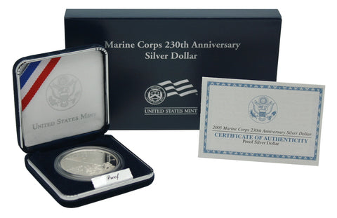 2005 Marine Corps Commemorative Silver Dollar Proof