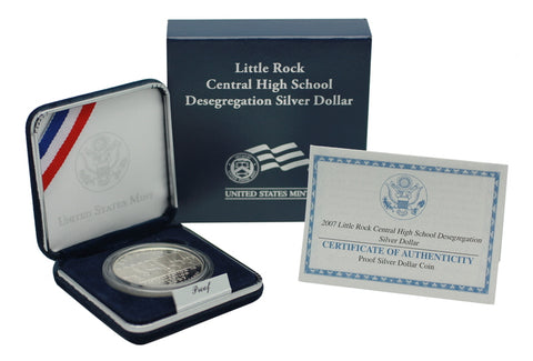 2007 Little Rock Desegregation Commemorative Silver Dollar Proof