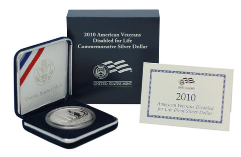 2010 Disabled American Veterans Commemorative Silver Dollar Proof